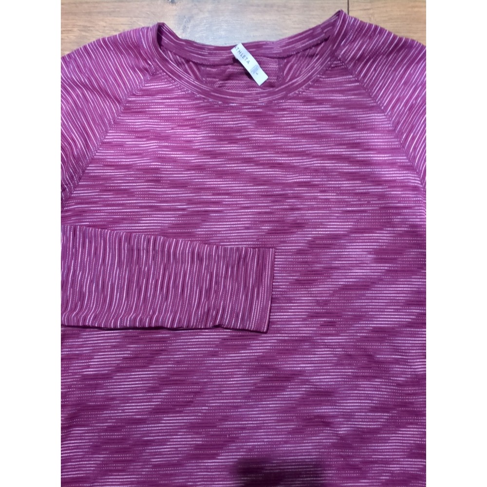 Athleta Womens L Long Sleeve Purple Performance Top Short - Picture 2 of 9